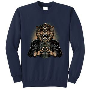 Lion With Scary Claws Tall Sweatshirt