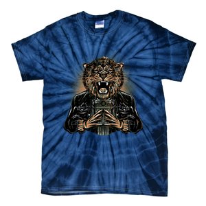 Lion With Scary Claws Tie-Dye T-Shirt