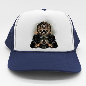 Lion With Scary Claws Trucker Hat