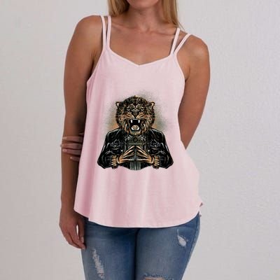 Lion With Scary Claws Women's Strappy Tank