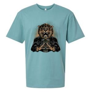 Lion With Scary Claws Sueded Cloud Jersey T-Shirt