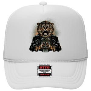 Lion With Scary Claws High Crown Mesh Back Trucker Hat