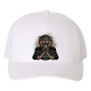 Lion With Scary Claws Yupoong Adult 5-Panel Trucker Hat