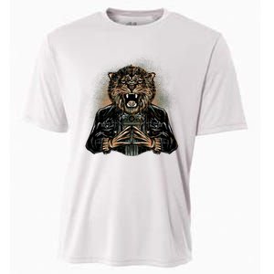 Lion With Scary Claws Cooling Performance Crew T-Shirt