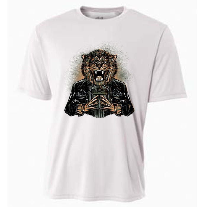 Lion With Scary Claws Cooling Performance Crew T-Shirt