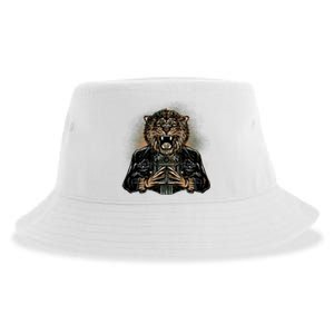 Lion With Scary Claws Sustainable Bucket Hat