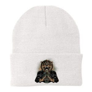 Lion With Scary Claws Knit Cap Winter Beanie