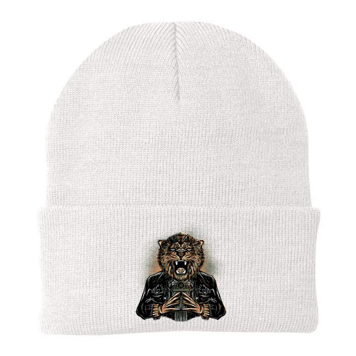 Lion With Scary Claws Knit Cap Winter Beanie