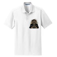 Lion With Scary Claws Dry Zone Grid Polo