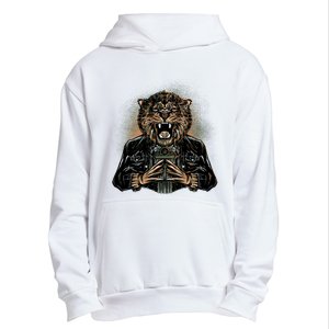 Lion With Scary Claws Urban Pullover Hoodie