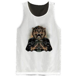 Lion With Scary Claws Mesh Reversible Basketball Jersey Tank