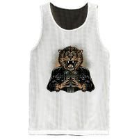 Lion With Scary Claws Mesh Reversible Basketball Jersey Tank