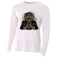 Lion With Scary Claws Cooling Performance Long Sleeve Crew