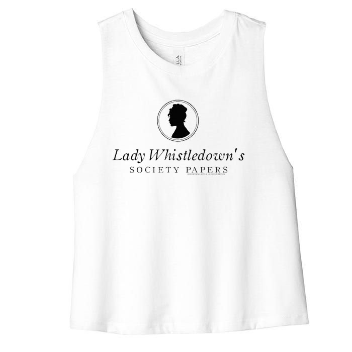 Lady Whistledowns Society Papers Women's Racerback Cropped Tank