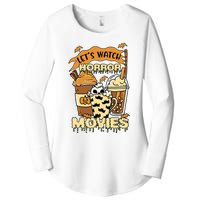 LetS Watch Scary Horror Movies Spooky Season Women's Perfect Tri Tunic Long Sleeve Shirt