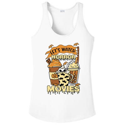 LetS Watch Scary Horror Movies Spooky Season Ladies PosiCharge Competitor Racerback Tank