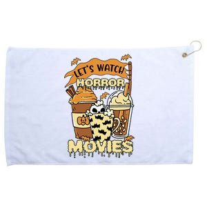 LetS Watch Scary Horror Movies Spooky Season Grommeted Golf Towel