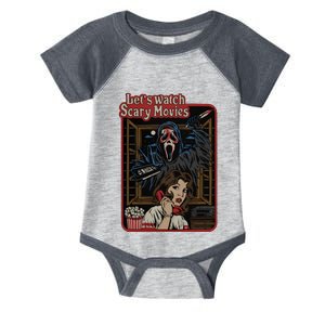 Lets Watch Scary Movie Ghostface Halloween Infant Baby Jersey Bodysuit