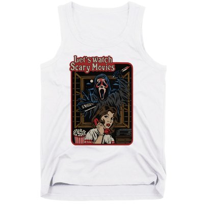 Lets Watch Scary Movie Ghostface Halloween Tank Top