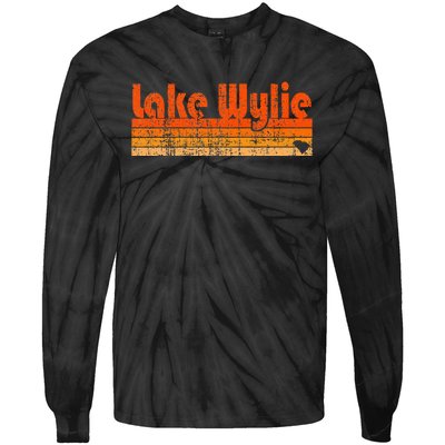 Lake Wylie Sc Retro 80s Style Tie-Dye Long Sleeve Shirt