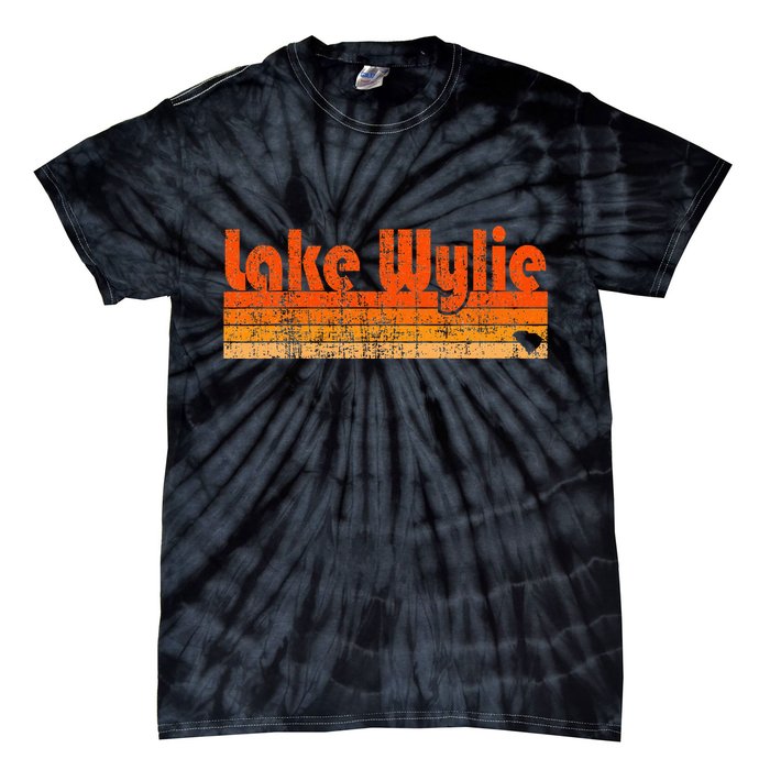 Lake Wylie Sc Retro 80s Style Tie-Dye T-Shirt