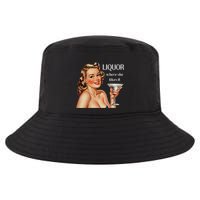 Liquor Where She Likes It Funny Drinking Alcohol Lover Cool Comfort Performance Bucket Hat