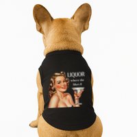 Liquor Where She Likes It Funny Drinking Alcohol Lover Doggie Tank