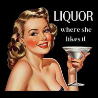 Liquor Where She Likes It Funny Drinking Alcohol Lover 16 in Basic Backpack