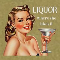 Liquor Where She Likes It Funny Drinking Alcohol Lover Garment-Dyed Women's Muscle Tee