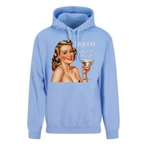 Liquor Where She Likes It Funny Drinking Alcohol Lover Unisex Surf Hoodie