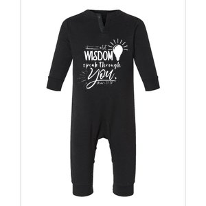 Let Wisdom Speak Through You Psalm 37:30 Infant Fleece One Piece