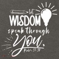 Let Wisdom Speak Through You Psalm 37:30 Cotton Canvas Backpack