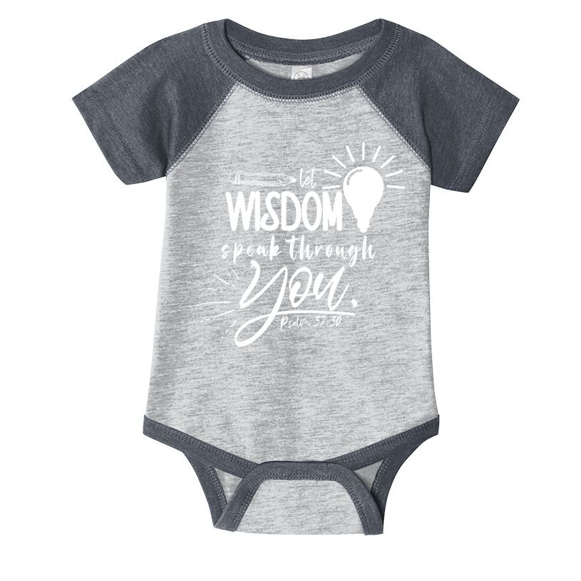 Let Wisdom Speak Through You Psalm 37:30 Infant Baby Jersey Bodysuit