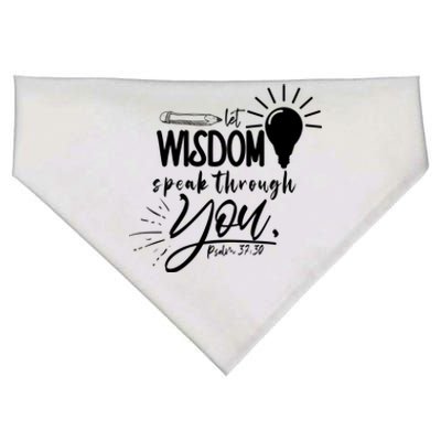 Let Wisdom Speak Through You Psalm 37:30 USA-Made Doggie Bandana