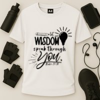 Let Wisdom Speak Through You Psalm 37:30 Cooling Performance Crew T-Shirt