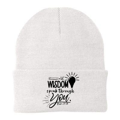 Let Wisdom Speak Through You Psalm 37:30 Knit Cap Winter Beanie