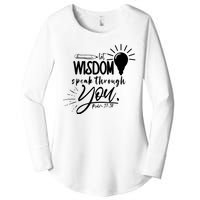 Let Wisdom Speak Through You Psalm 37:30 Women's Perfect Tri Tunic Long Sleeve Shirt