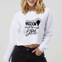 Let Wisdom Speak Through You Psalm 37:30 Cropped Pullover Crew