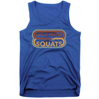 Life With Squats Gym Powerlifter Training Gift Tank Top