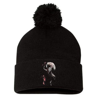 Lets Watch Scary Movies Horror Movies Scary Pom Pom 12in Knit Beanie