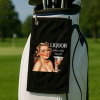Liquor Where She Likes It Drinking Alcohol Lover Golf Towel
