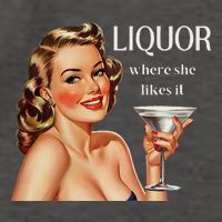 Liquor Where She Likes It Drinking Alcohol Lover Vector Backpack