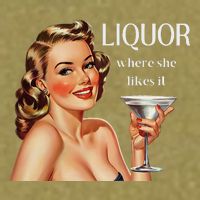 Liquor Where She Likes It Drinking Alcohol Lover Garment-Dyed Women's Muscle Tee