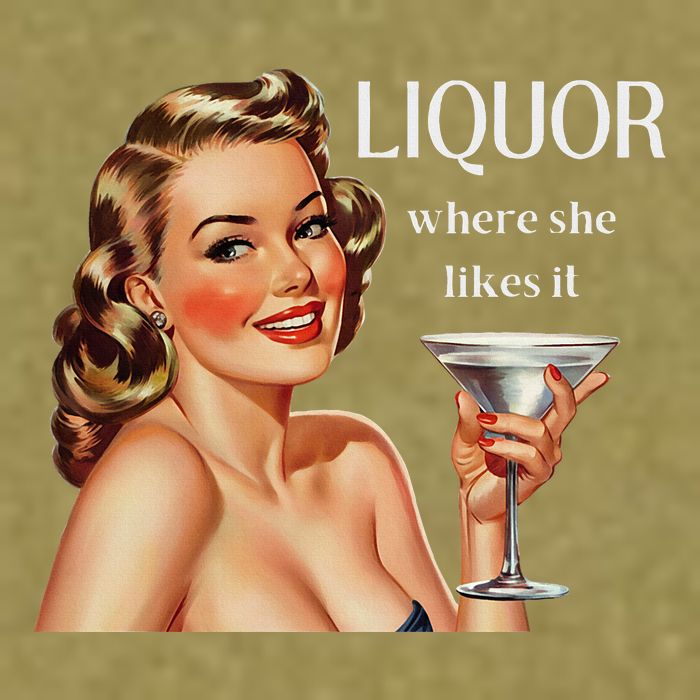 Liquor Where She Likes It Drinking Alcohol Lover Garment-Dyed Women's Muscle Tee