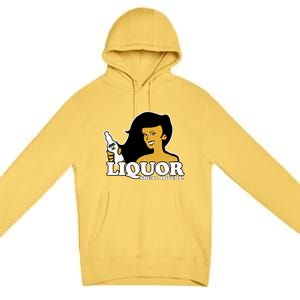 Liquor Where She Likes It Gift For Wine Lover Premium Pullover Hoodie