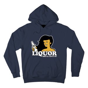 Liquor Where She Likes It Gift For Wine Lover Hoodie