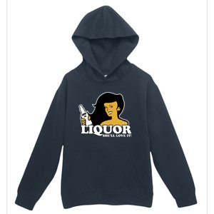 Liquor Where She Likes It Gift For Wine Lover Urban Pullover Hoodie