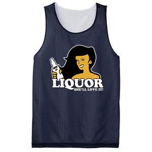 Liquor Where She Likes It Gift For Wine Lover Mesh Reversible Basketball Jersey Tank