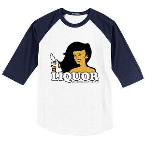 Liquor Where She Likes It Gift For Wine Lover Baseball Sleeve Shirt