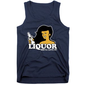 Liquor Where She Likes It Gift For Wine Lover Tank Top